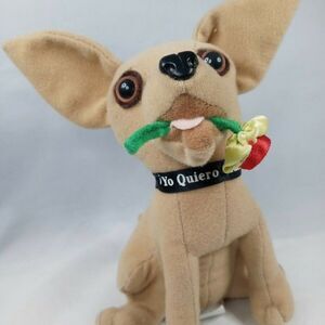 Taco Bell Chihuahua Dog Plush w/ Rose In Mouth - T